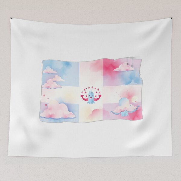 Item preview, Quebec Flag in Ethereal Watercolor designed and sold by sharon1210.