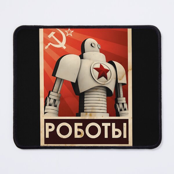 Item preview, Vintage Soviet Union Comrades Of Steel Cccp Robot Poster Ussr Propaganda Russia designed and sold by Alfriido.