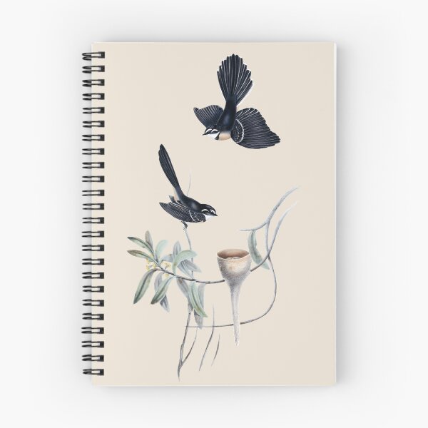 Item preview, Grey Fantail (Rhipidura albiscapa) - Vintage Bird Illustration by John Gould (1840s) designed and sold by karwilberevivalcollection.