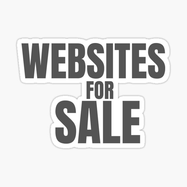 Website For Sale Digital Business Typography Design Sticker