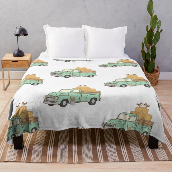 Item preview, Minimal Vintage Farm Truck with Hay and Birds designed and sold by Minimochi Art.