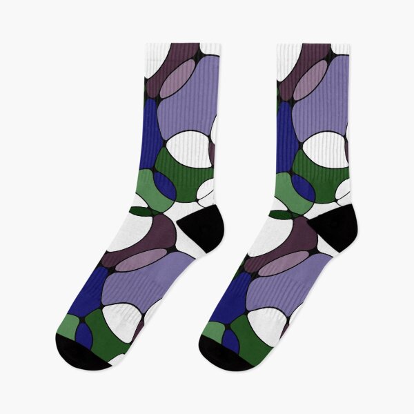 Item preview, Neurographic Joy Abstract Overlapping Shapes Blue Green Purple designed and sold by thecolorbirdie.