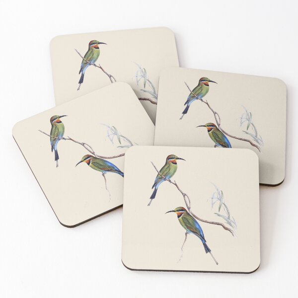 Item preview, Rainbow Bee-eater (Merops ornatus) - Vintage Bird Illustration by John Gould (1840s) designed and sold by karwilberevivalcollection.