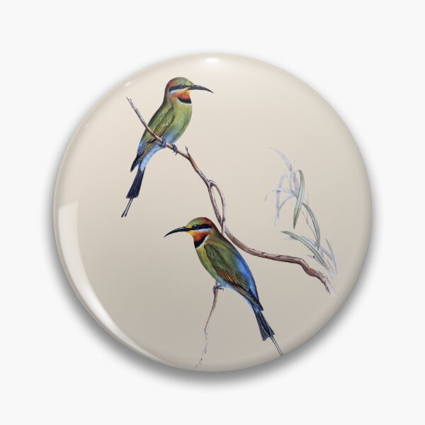 Item preview, Rainbow Bee-eater (Merops ornatus) - Vintage Bird Illustration by John Gould (1840s) designed and sold by karwilberevivalcollection.