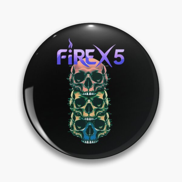 Item preview, Fire X 5 Band Stacked Skulls Rock Band Music Concert designed and sold by WaglPrints.