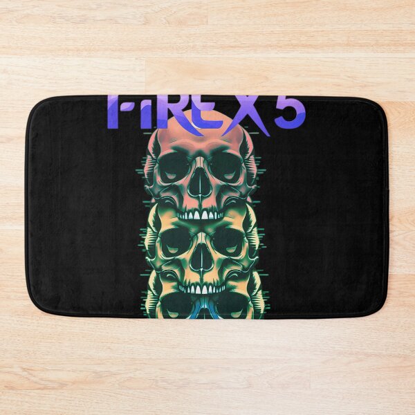 Item preview, Fire X 5 Band Stacked Skulls Rock Band Music Concert designed and sold by WaglPrints.