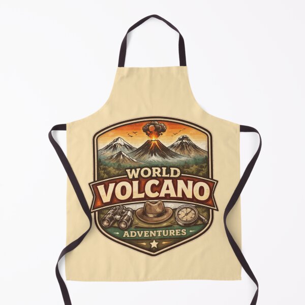 Item preview, World Volcano Adventures – Vintage Volcano Travel Badge Illustration designed and sold by Globalcitytees.