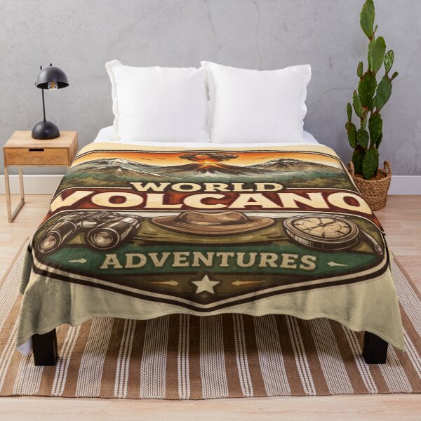 Item preview, World Volcano Adventures – Vintage Volcano Travel Badge Illustration designed and sold by Globalcitytees.