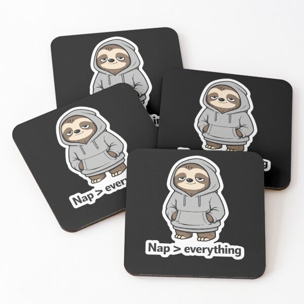 Item preview, Nap > Everything – Sleepy Sloth Hoodie Sticker designed and sold by CheninaStore.