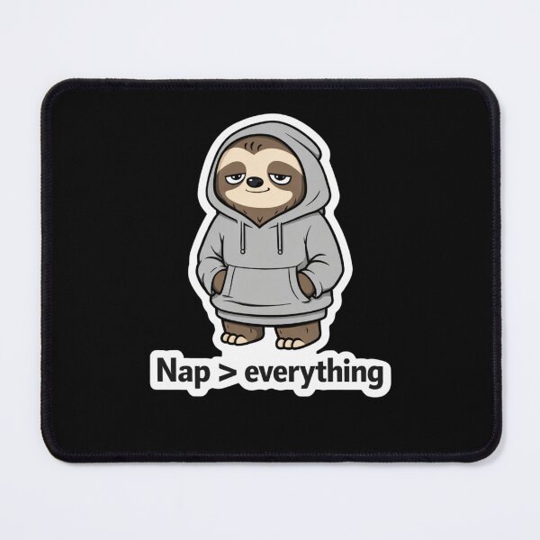 Item preview, Nap > Everything – Sleepy Sloth Hoodie Sticker designed and sold by CheninaStore.