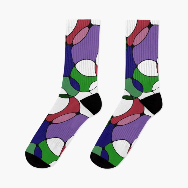 Item preview, Neurographic Joy Abstract Overlapping Shapes Blue Pink Purple Green Red designed and sold by thecolorbirdie.