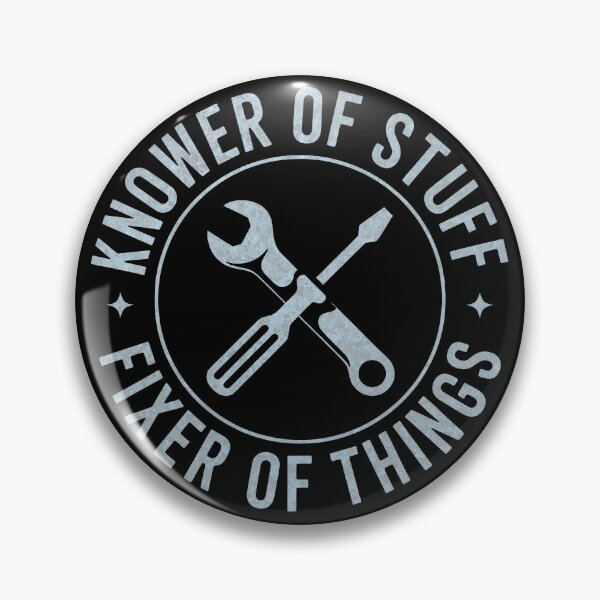 Item preview, KNOWER OF STUFF - FIXER OF THINGS - HANDYMAN HUMOR - slate designed and sold by Big Bang Canvas.