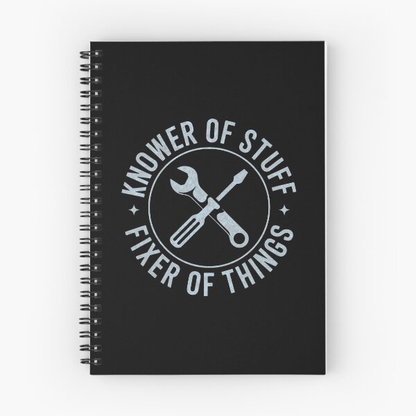 Item preview, KNOWER OF STUFF - FIXER OF THINGS - HANDYMAN HUMOR - slate designed and sold by Big Bang Canvas.