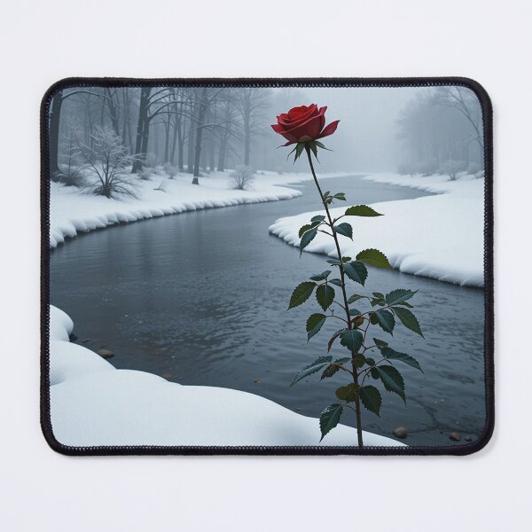 Item preview, Red Rose in Winter Silence designed and sold by PixelVibe782.