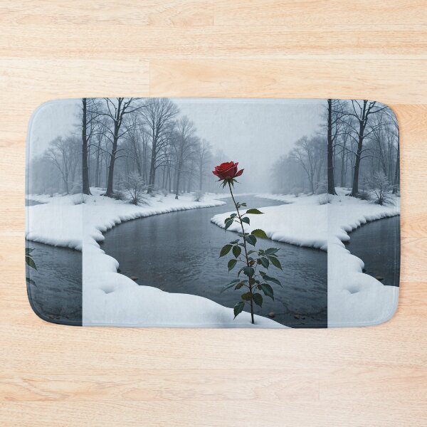Item preview, Red Rose in Winter Silence designed and sold by PixelVibe782.