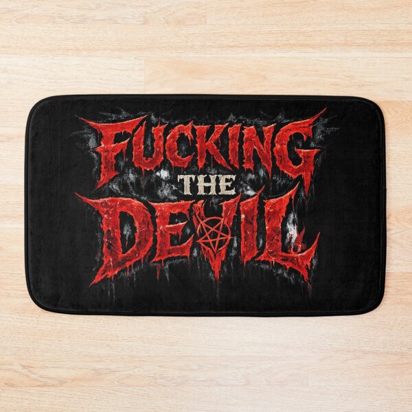 Item preview, FUCKING THE DEVIL – Bold Anti-Establishment Typography designed and sold by Arte Cartoon From TagTeam Group.