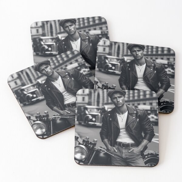 Item preview, Vintage Gay Leather Biker Hyperrealism Photographic Gay Pride Graphic Design designed and sold by ItsAKinkThing.