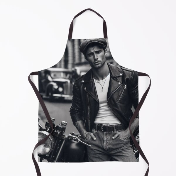Item preview, Vintage Gay Leather Biker Hyperrealism Photographic Gay Pride Graphic Design designed and sold by ItsAKinkThing.