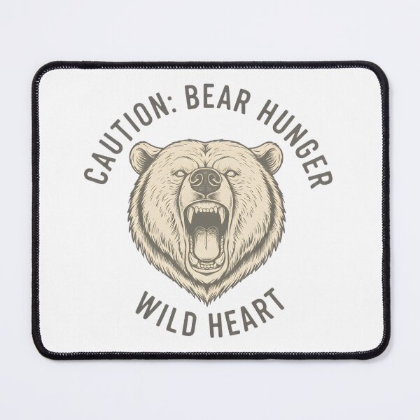 Item preview, Caution: Bear Hunger Wild Heart Design Hiking designed and sold by Ink Magic.