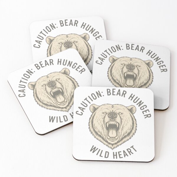 Item preview, Caution: Bear Hunger Wild Heart Design Hiking designed and sold by Ink Magic.