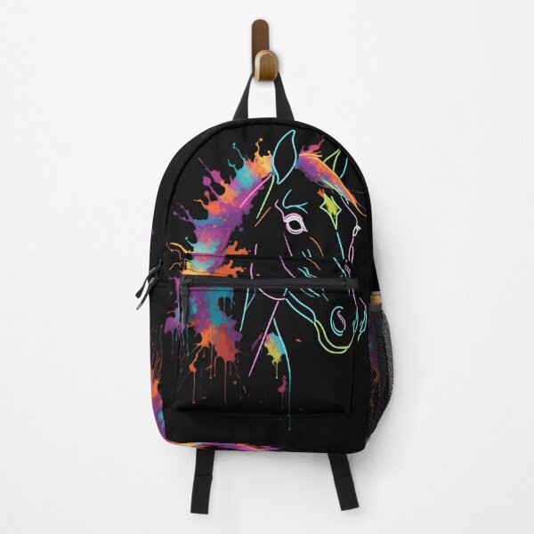 Item preview, Neon Splash Psychedelic Horse Glow | Vibrant Cyberpunk Art designed and sold by ExploreAura Studio.