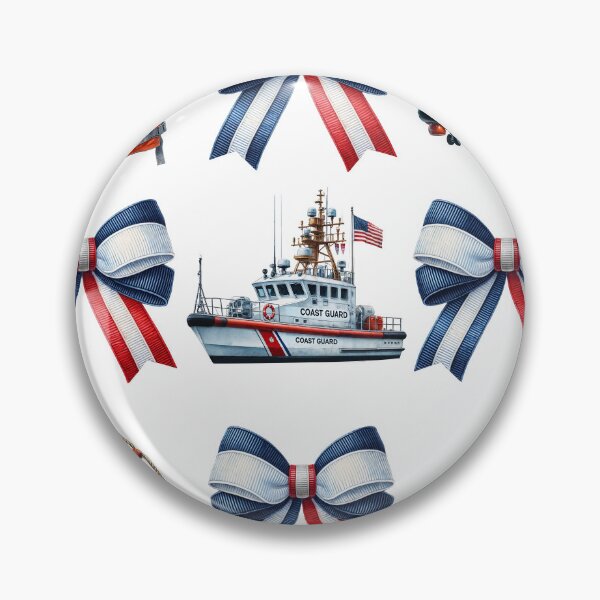 Item preview, Coast Guard Coquette Bows and Rescue Gear Watercolor designed and sold by MeStudio911.