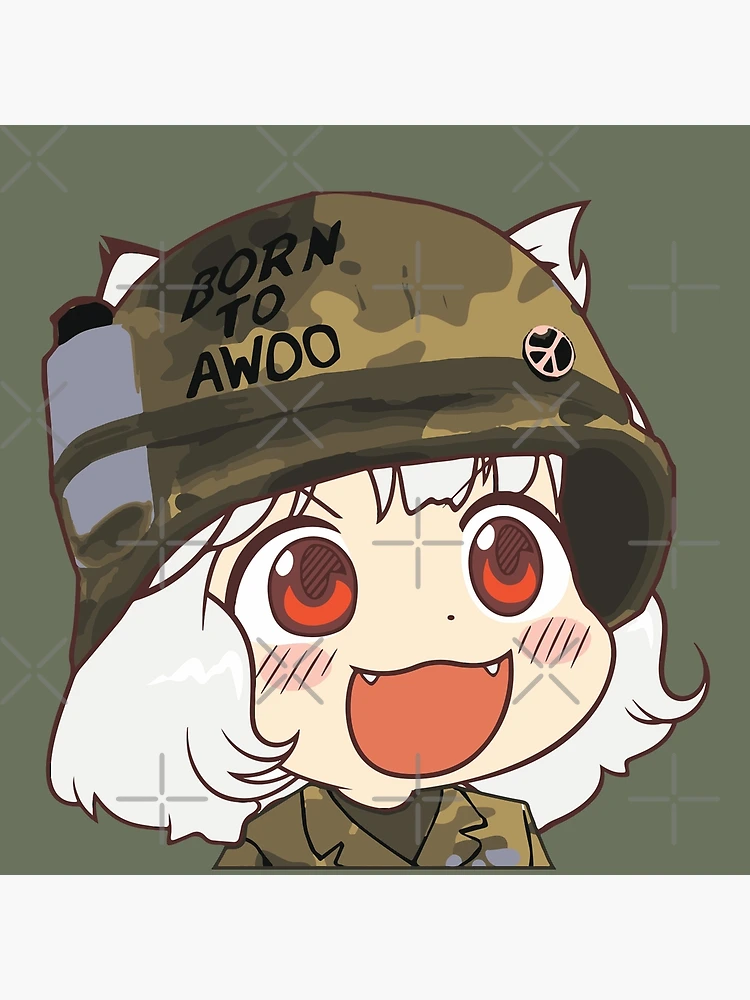  HOF Trading Awoo Anime Girl Big Smile Kekistan Army Military  Born to Awoo with Peace Symbol #Trumpanime Hd Online Store Vinyl Sticker  Waterproof Decal Laptop Wall Window Bumper Sticker 5 