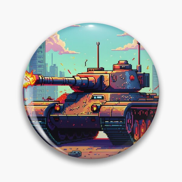 Aperçu de l'œuvre Tank Neo Geo Glitch Pixel Art – Tank de jeu d'arcade rétro 16 bits créée et vendue par ThePixelArchive.