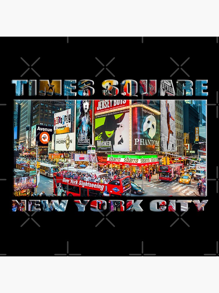 Times Square New York City (widescreen poster on black) by RayW