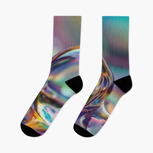 Item preview, Dreamy Refraction Macro Droplet – Soft Rainbow Abstract designed and sold by B-Russ-Stuff.