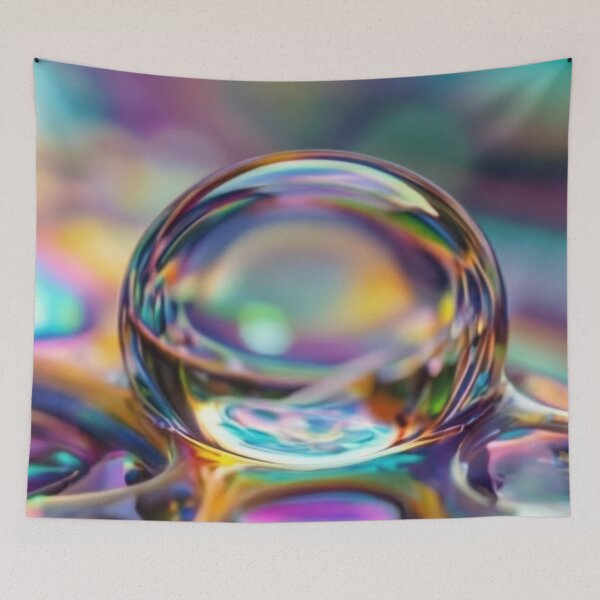Item preview, Dreamy Refraction Macro Droplet – Soft Rainbow Abstract designed and sold by B-Russ-Stuff.