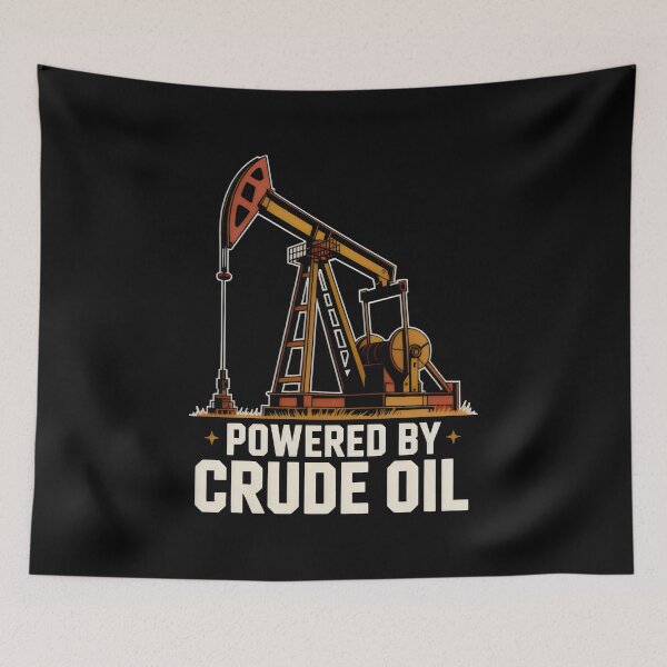 Item preview, Powered By Crude Oil Vintage Industrial Pump Jack designed and sold by SplashTastic.