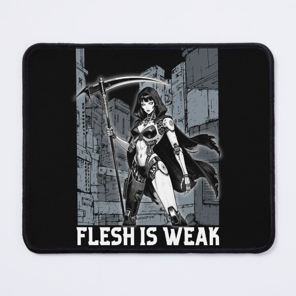 Item preview, Cyber Reaper Waifu - Flesh Is Weak Tee designed and sold by StudioAkuma.