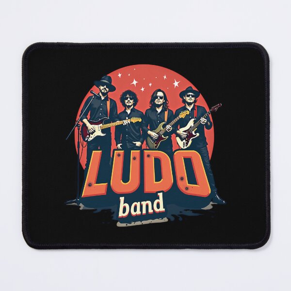 Item preview, Ludo Band Guitar Rock Music Illustration Graphic designed and sold by WaglPrints.