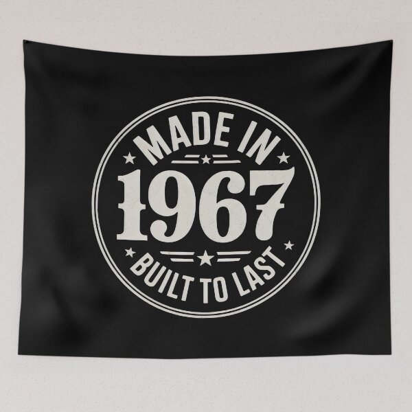 Item preview, Made In 1967 Built To Last Vintage Birthday Badge designed and sold by SplashTastic.