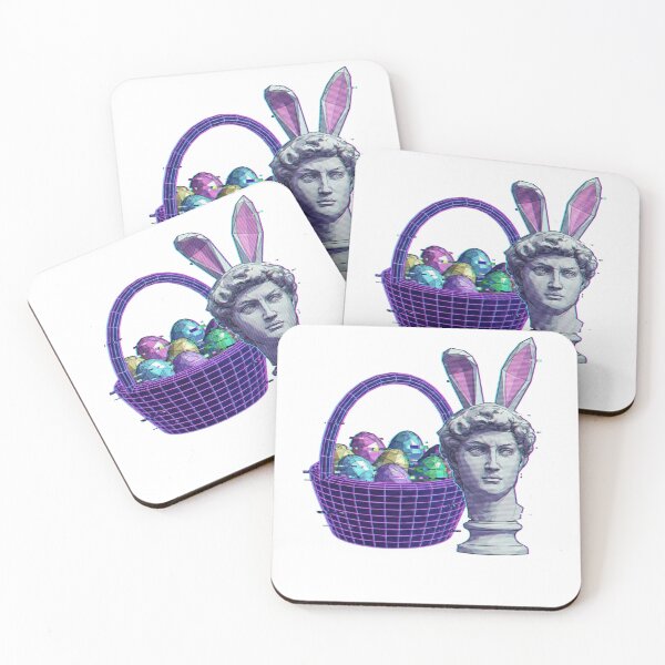Item preview, Vaporwave Easter Basket Statue | Glitch Art Aesthetic designed and sold by GemajoStudio.