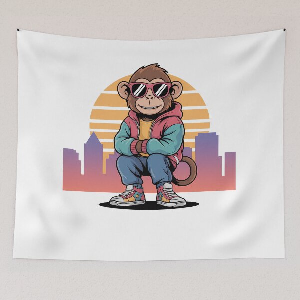 Item preview, Retro Urban Monkey – Vintage Streetwear Art designed and sold by RoyesButler.