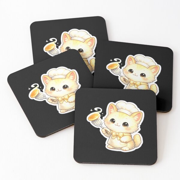 Item preview, Cute Kawaii Kitten Chef Flipping Pancake designed and sold by madanawt0.