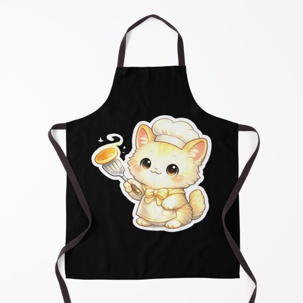 Item preview, Cute Kawaii Kitten Chef Flipping Pancake designed and sold by madanawt0.