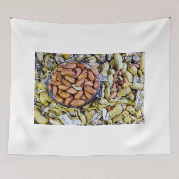 Item preview, Roasted Peanuts In Glass Bowl On A Bed Of Peanut Shells, A Healthy Snack Idea designed and sold by Nmallia.