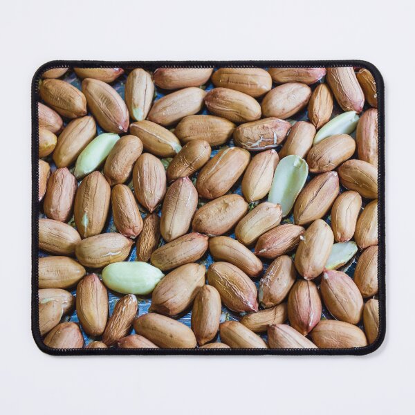 Item preview, Raw Peanuts With Shells and a Few Green Peanuts on a Blue Surface designed and sold by Nmallia.