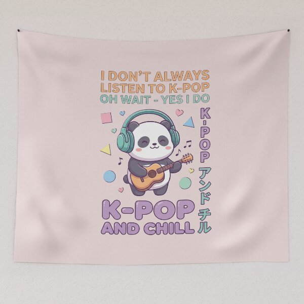 Item preview, K-Pop And Chill Cute Panda designed and sold by AdyKurniawan.