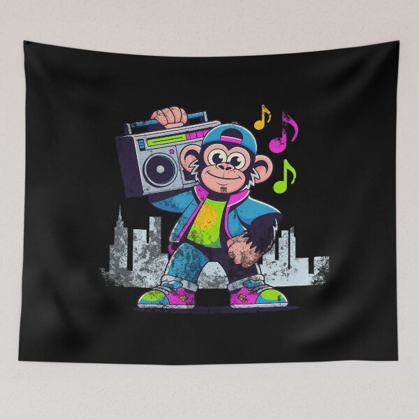 Item preview, Urban Monkey Boombox – Funky Streetwear Art designed and sold by RoyesButler.