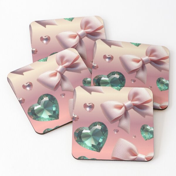 Item preview, Radiant Emerald Heart and Pink Bow: Luxury Coquette Pattern designed and sold by HopeAndHustle.