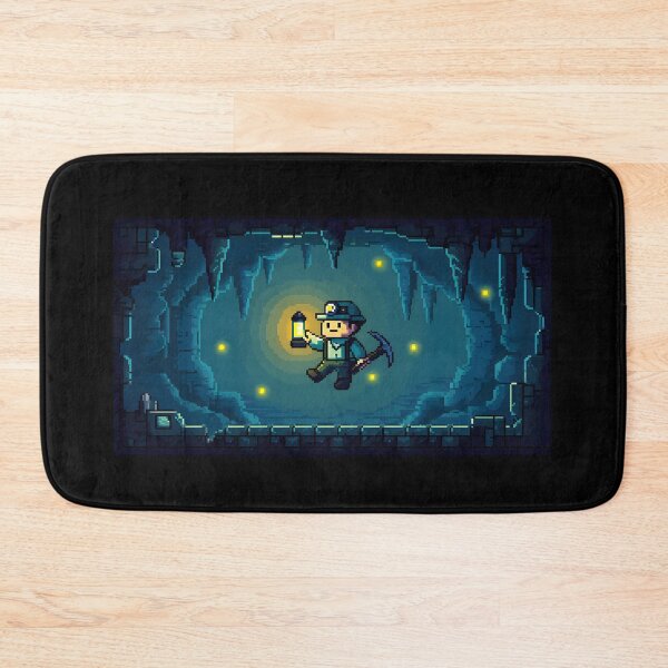 Item preview, ZX Spectrum Cave Trap Pixel Art – 8-Bit Explorer Falling Retro Game designed and sold by ThePixelArchive.
