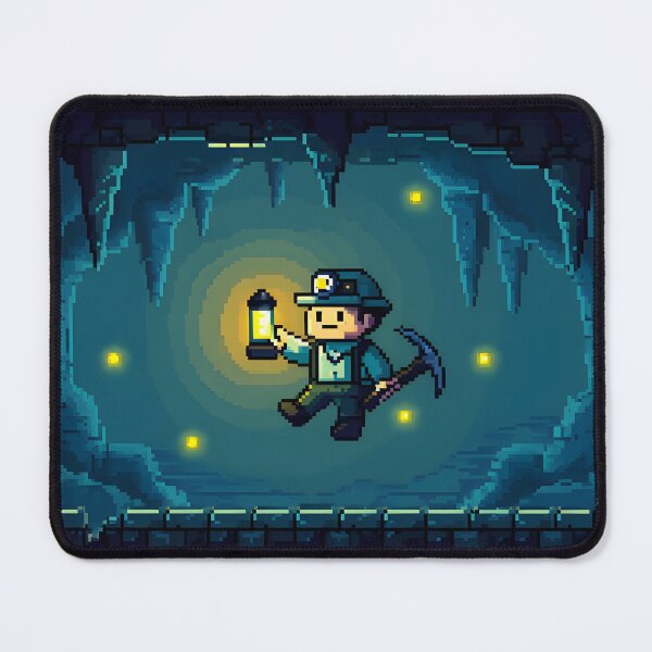 Item preview, ZX Spectrum Cave Trap Pixel Art – 8-Bit Explorer Falling Retro Game designed and sold by ThePixelArchive.