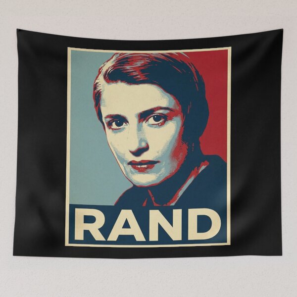 Item preview, Ayn Rand Objectivism Hope Style Retro Poster Art  designed and sold by Anya Byron.