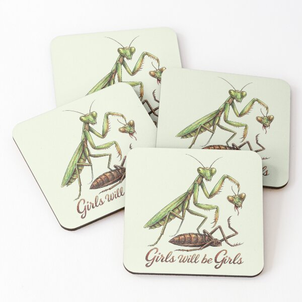 Item preview, Girls will be girls - dark humor mantis designed and sold by The Bureau Of Boops.