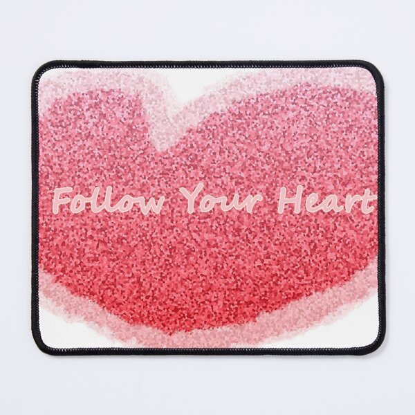 Item preview, Follow Your Heart Heart-Shaped Inspirational Typography Art designed and sold by ArtLoveMania.