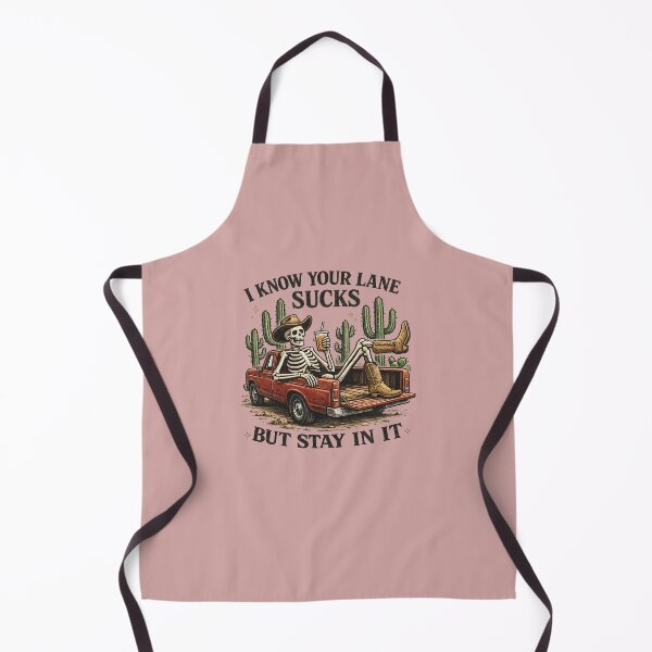 Item preview, I Know Your Lane Sucks But Stay In It – Funny Skeleton Cowboy Sarcastic designed and sold by Golden Blaze Studio.